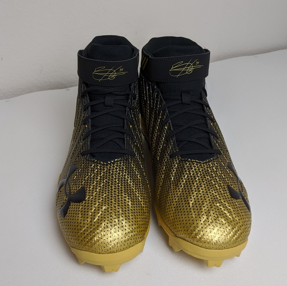Under Armour Harper gold baseball cleats 2 RM 15 - Picture 8 of 11